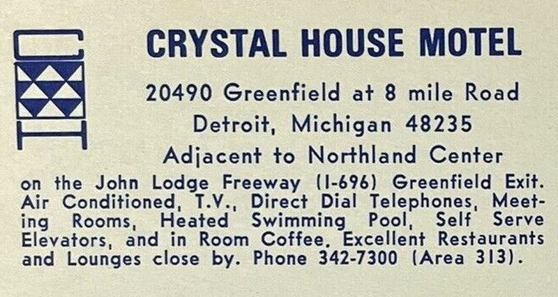 Crystal House Motel - Vintage Post Card (newer photo)